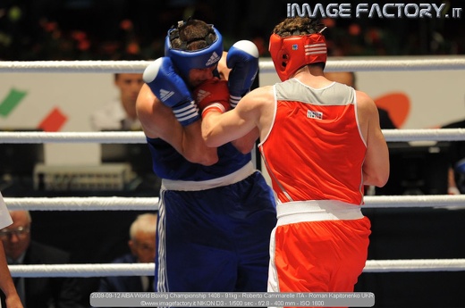 2009-09-12 AIBA World Boxing Championship 1406 - 91kg - Roberto Cammarelle ITA - Roman Kapitonenko UKR